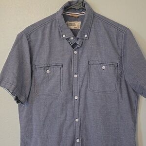 Free Planet | Chambray Short Sleeve Button Down Shirt Size Large